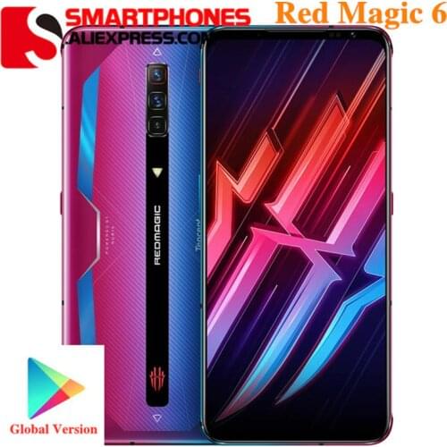 Global Version Nubia Red Magic 6 game Phone gaming 8GB 128GB Snapdragon 888 6.8"screen 165hz 30W charge cooling fan cell phone