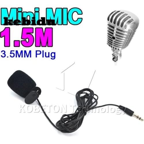 Kebidu 3.5 mm Hands Tie Clip Mini Mic Microphone Studio Speech Lecture Microphone Computer Notebook Laptop Android tablet PC