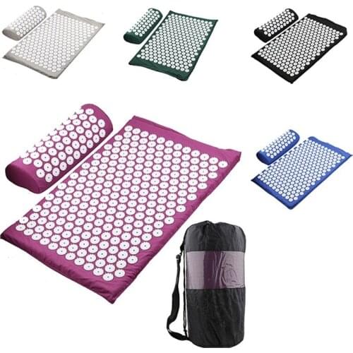 Back Neck Massager Yoga Mat Acupressure Relieve Stress Body Pain Spike Pillow Muscle Relaxing Cushion Massage