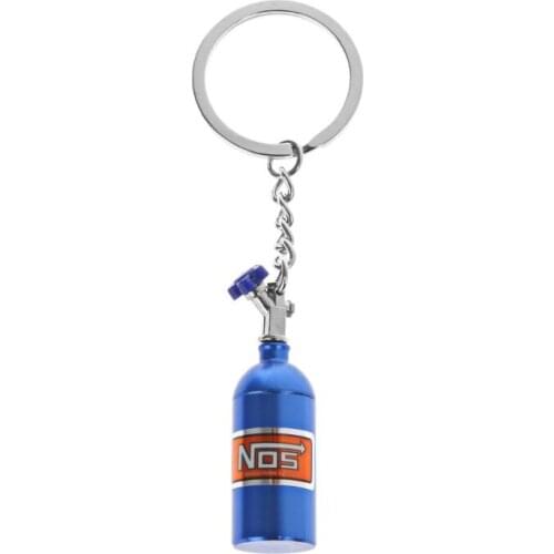 Fashion Metal Key Ring Car Key Chain Holder Keyfob For NOS Turbo Nitrgen Bottle Car Styling