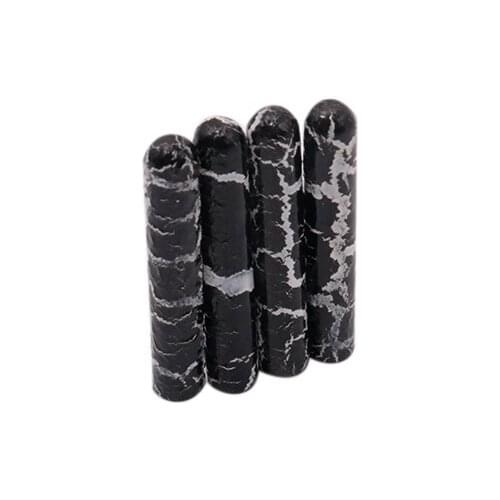New Arrivals Coolstring Black Crack White Lace Ends 4*22mm 100 pcs/lot High Quality Shoelace Tips Metal Aglets For Sport Sneaker