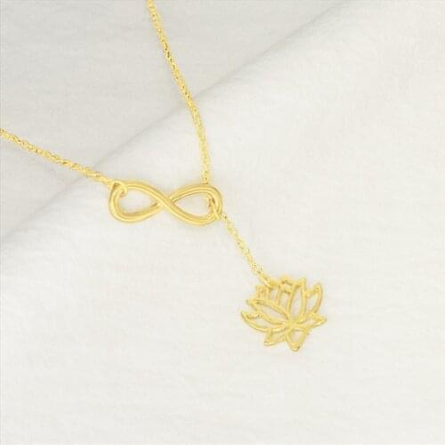 Europe And The United States Of Eight Lotus Necklace Female Fashion Joker Adorn Article