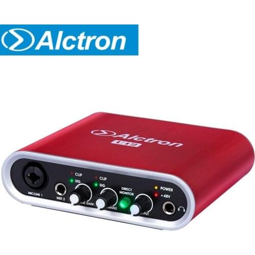 Alctron U12 sound card professional USB audio interface,multi-function,monitor directly,for studio recording,stage performance