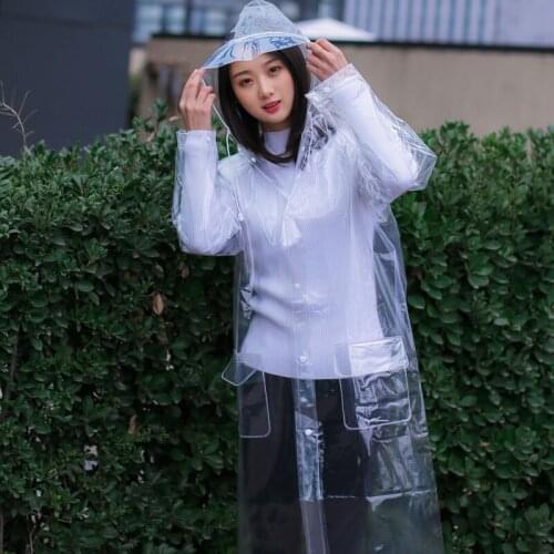 Zhouxiaoxi Transparent Raincoat for Women Waterproof Jacket Windbreaker Long Rain Poncho Outdoors Travel Hiking capa de lluvia