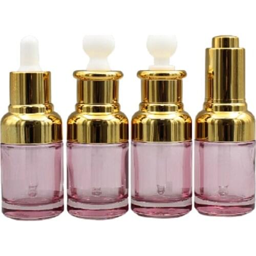 Empty 30ML Pink Dropper Bottle Cosmetic Glass Aromatherapy Liquid For Essential Oil Massage Pipette Refillable Bottle 10pcs