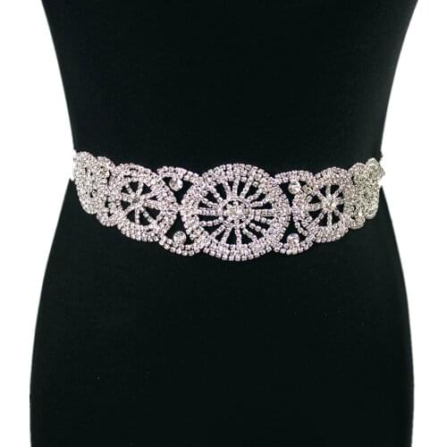 Luxury Handmade Sash Ribbon White Beige Bridal Belt Rhinestone Waistband Applique For Evening Prom Dresses Wedding decoration