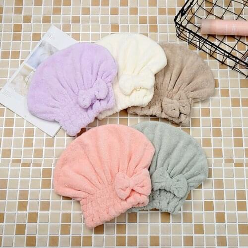 Dry hair cap Dry Hair Towel Shower hair drying cap sleep turban woman bathroom accessories