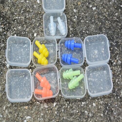 Silicone Swimming Earplugs Waterproof Dustproof Spiral Soft Swim Ear Plugs Clips Diving Water Sports Swimming Accessories