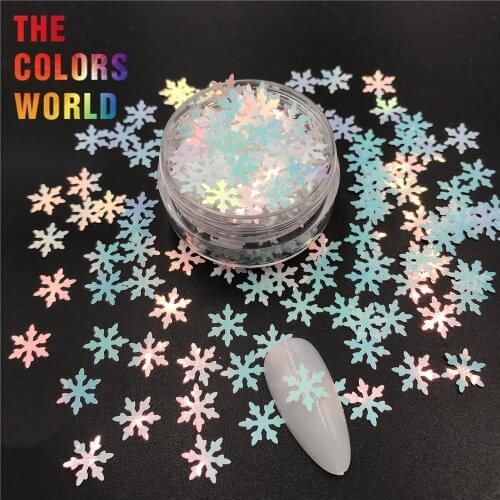 TCT-371 Snowflake 9MM Nail Glitter Nail Art Decoration Nail Gel Makeup Christmas Tumblers Craft Handmade Accessoires Festival