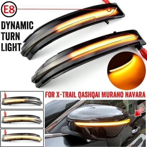 EU US JP Plug For Nissan X-Trail T32 Qashqai J11 Murano Z52 Navara NP300 Pathfinder Side Mirror LED Dynamic Turn Signal Light