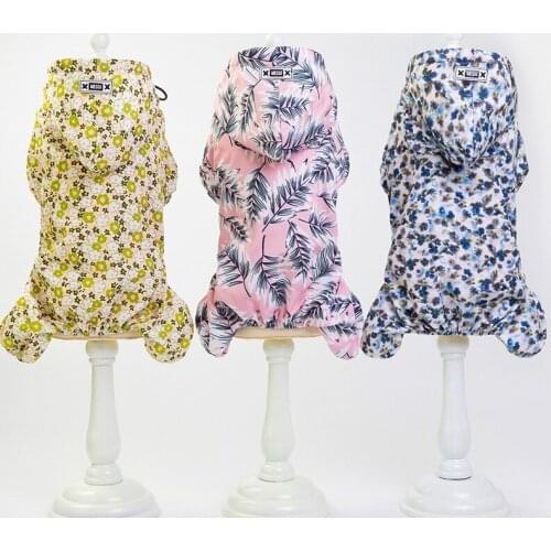 Waterproof Dog Coat for Small Medium Dogs Cute Teddy Rain Jacket Pet Dog Raincoat Bichon Rain Coat Pet Dog Jumpsuit