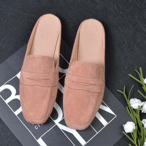 New Womens Fashion Flat Slippers Ladies Outdoor Casual Mules Shoes Female Luxury Lazy Slides Big Size Non-Slip Sandals 35-44