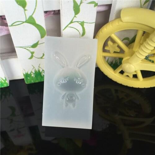 1pcs Love rabbit Liquid silicone mold DIY resin jewelry pendant necklace pendant lanugo mold resin molds for jewelry