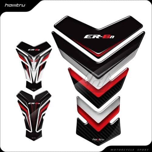 3D Motorcycle Tank Pad Protector Stickers Case for Kawasaki ER6 ER-6N ER6N Decals