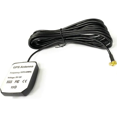 Lots of 5pcs Active Car GPS Antenna Aerial With MCX Male Plug Right Angle Connector & 3M Cable wholesale