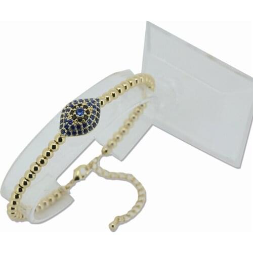 5pcs Famous Anil Arjandas Fish Eyes Paved CZ Beads Charm Men Chain Bracelet Classic 4mm Round Beads Women Bracelets Jewelry