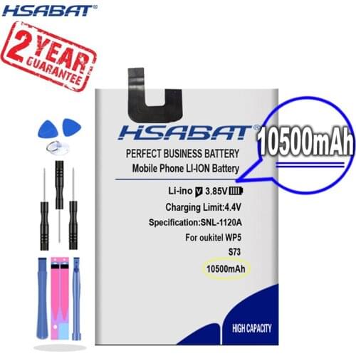 New Arrival [ HSABAT ] 10500mAh S73 Replacement Battery for OUKITEL WP5 IP68 Waterproof Smartphone MT6761 5.5 inch