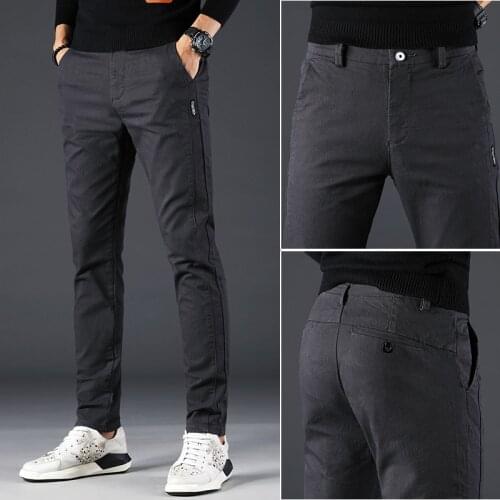 Male Brand Trousers Clothing Plus Size 28-38 2021 Spring Summer Autumn New Casual Pants Men Cotton Slim Fit Thin Chinos Fashion