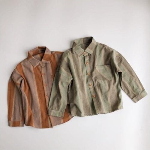 Children Striped Shirt Spring New BOYS Baby Pure Cotton Shirt boy shirt boy shirts kids clothing