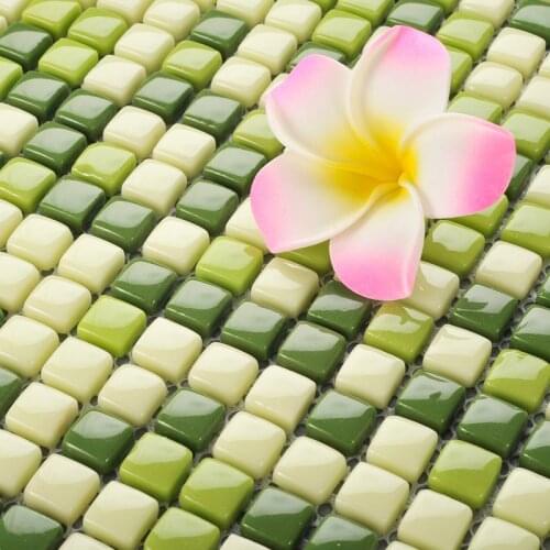 8 colors available! Green Black White Blue Candy Mini Full body glass tile for Showroom bathroom wall tile floor tile