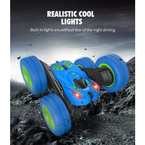 JJRC Double Sided Stunt Rc Car 4wd Off Road High Speed LED Lights Electric Climber Racing Drift Cars Jouet Enfant Control Toys