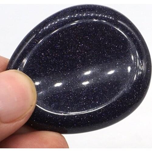 Thumb Worry Stone Nice Gemstone Red Gold Sand Crystal Healing Reiki Massage Meditation Pocket PalmStone