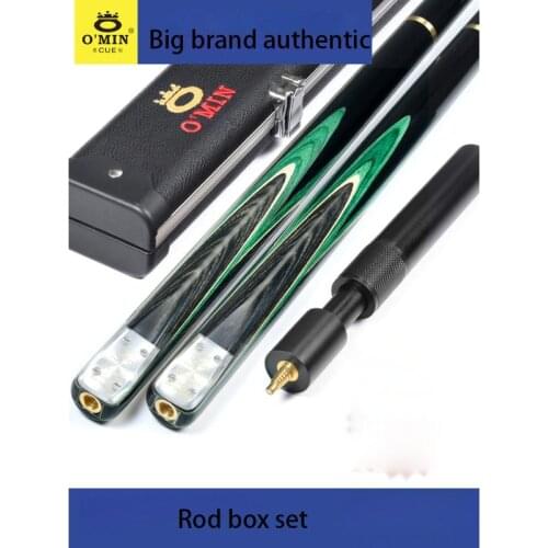 O'Min Handmade,Hand CarvedPattern One Piece Snooker Cue Stick Billiard 9.8mm 10mmTips Snooker Cues Case Set China