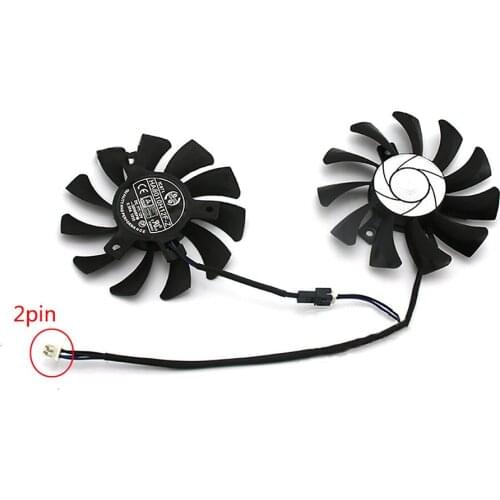 Replacement for MSI GTX 1050ti 1050 GTX 1650 Repair Part HA8010H12F 2pin Graphics Card Cooling Fan 75MM GPU Cooler