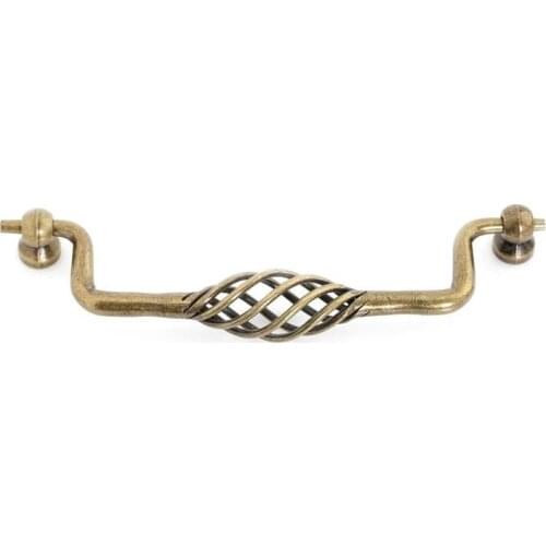 European Classical style Antique Brass Birdcage Furniture Knobs Cabinet Drawer Pull Handle( C:C:160MM H:40MM )
