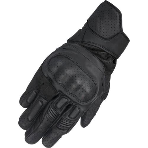 Alpine Mens Black SP5 Leather Motorcycle Riding Street Racing Gloves