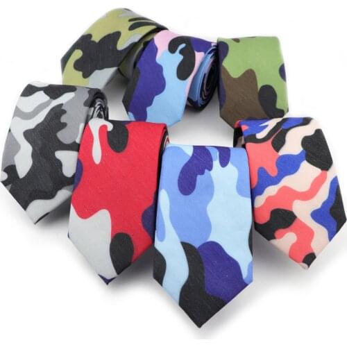 Classic Novelty Camouflage Tie Mans Formal Cotton Polyester Neck Ties Army Black Blue Green Business Wedding Party Suit Gift