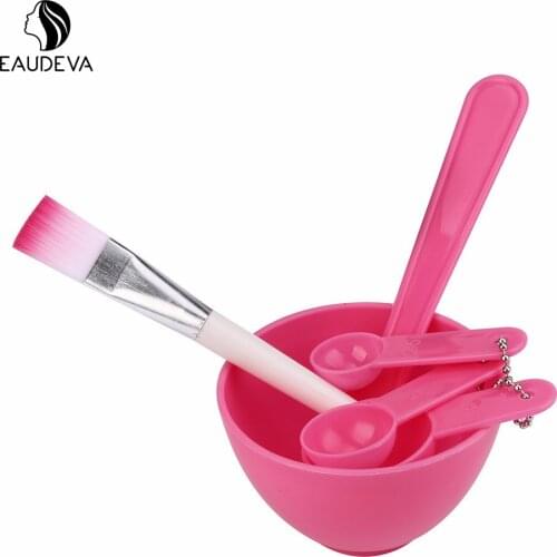 4 in 1 DIY Beauty Tool Set Facial Mask Mixing Bowl Brush Spoon Stick Tool Face Care Kit Random Color Makeup Supplies Tools