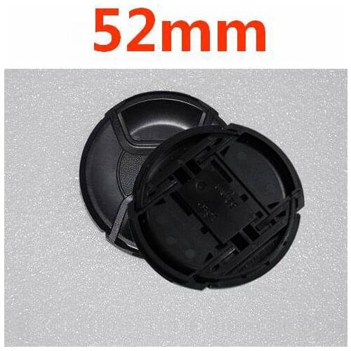 Wholesale 30pcs/lot 52mm center pinch Snap-on cap cover LOGO for nikon 52mm camera Lens