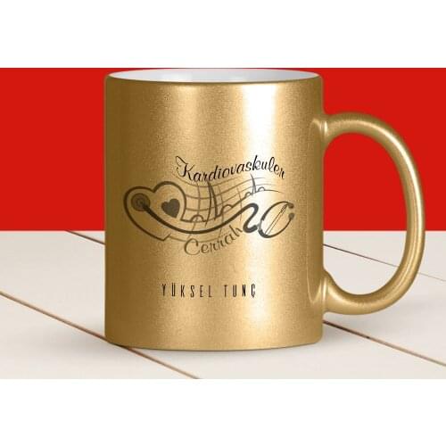 Personalized Professional Kardiovaskuler Cerrah Gilded Mug Cup-1