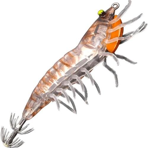 MAD MOUSE Ecooda Genius Quality Squid Hook Fishing Lure Luminous Shrimp 12g/20g Different Colors