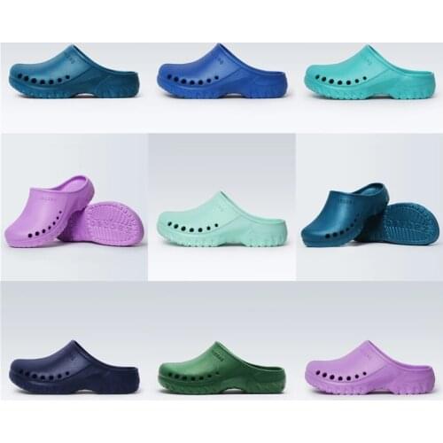 7Color Scrub Shoes Scrub Accessories EVA Solid Anti-slip Slippers Surgical Work Wear Accessories Slip on American Clogs