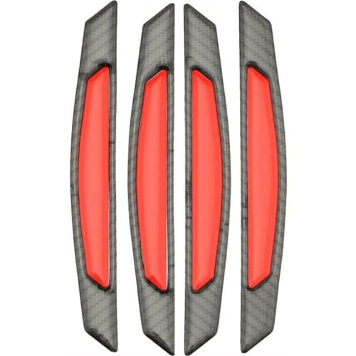 Reflective Car Reflective Carbon Fiber Door Warning Strip Universal Illuminated Stickers And Auto Night Protector Accessories