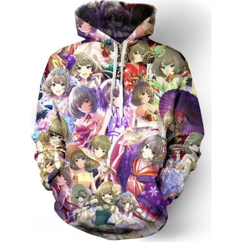 SOSHIRL Super Idols Hoodies Funny Kawaii Girls Hooded Sweatshirt Anime Pullover Takagaki Kaede Winter Streetwear Harajuku Tops