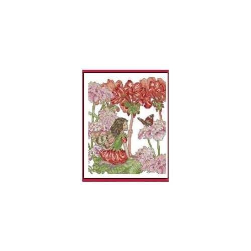 Xiaoyi cotton self-matching cross stitch Cross stitch RS cotton comes with no prints DMC Geranium Fairy