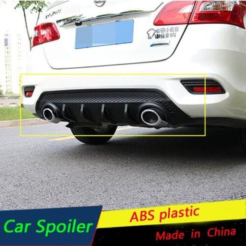 For For Nissan Sentra SYLPHY Rear Bumper Diffuser Protector Fit 2016 2017 2018 2019 Sentra Body kit bumper rear lip rear spoiler