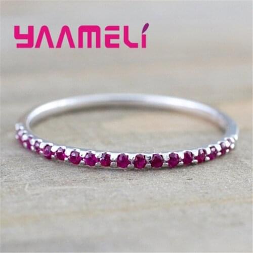 Trendy Jewelry S925 Rings for Women Cubic Zirconia Crystal Bridal Wedding Engagement 925 Sterling Silver Bague Drop Shipping