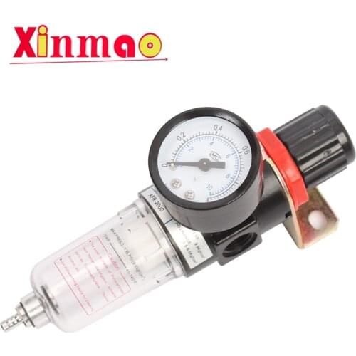 1pc AFR-2000 Pneumatic Filter Air Treatment Unit Pressure Regulator Compressor Reducing Valve Oil Water Separation AFR2000 Gauge