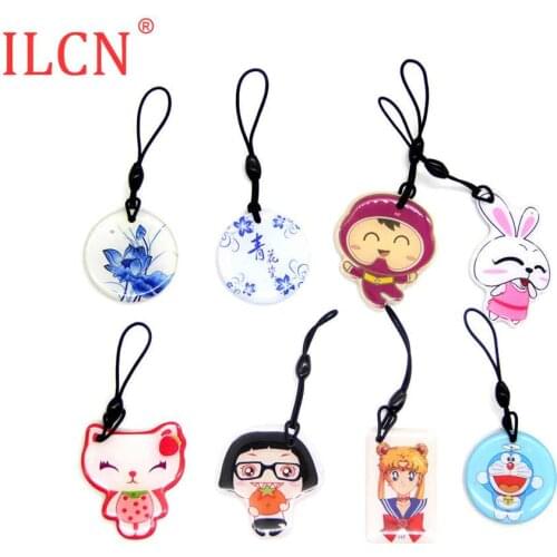 125khz ID Waterproof Cartoon Trinket Replicable Tags Proximity RFID Keyfob Keychain EM4305 EM4205 Access Control Card 1pcs
