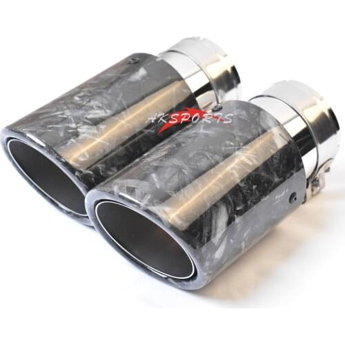 1 PC New Style Forged Fiber Carbon Car Curly Muffler Tip Glossy Exhaust Tip End Pipe For E90
