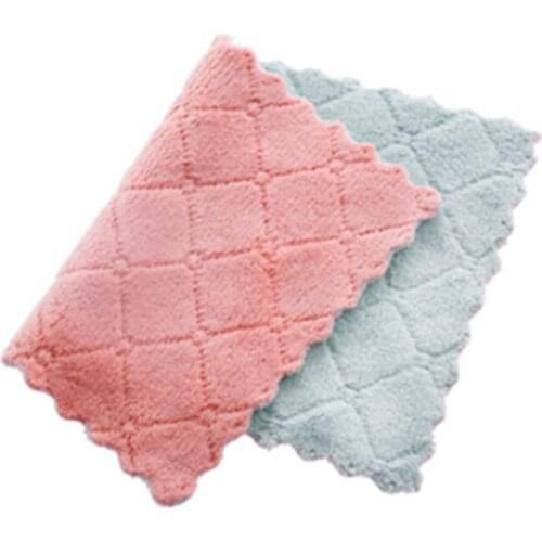 1PCS Strong Absorbent Soft Cleaning Cloth Dish Towel Dry And Wet Non-stick Oil Dish Cloth Washing Kitchen Rag Cleaning Tools