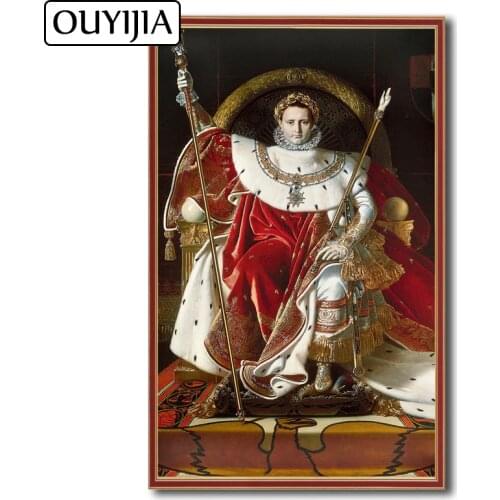 OUYIJIA 5D DIY Napoleon I Militarist Politician Oil Diamond Painting Embroidery Rhinestone Mosaic CrossStitch Decoration French