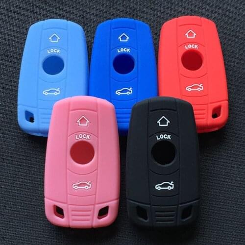 Silica Gel Car Key Case Cover for BMW X1 320i x5 Z4 X6 3 5 SERIES remote key