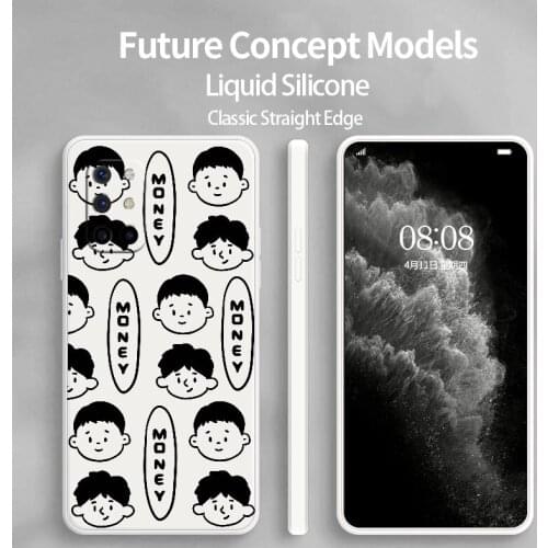 Smiling Boy Phone Case For Oneplus 8t 9 9pro 9r pro Liquid Silicone Cover