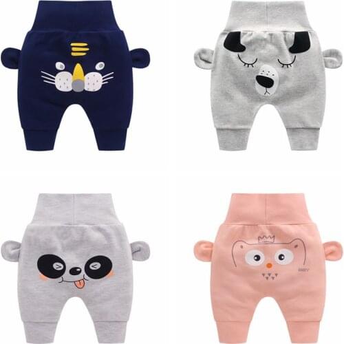 Baby PP Pants 2020 New Baby Fashion Autumn Long Pants Cartoon Animal Printing Baby Boys Trousers Kid Wear Baby Girls Pants 0-24M