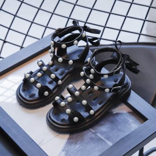 Childrens High Sandals 2021 Summer Girls Roman Sandals Bow Princess Shoes Soft Bottom Childrens Beach Shoes